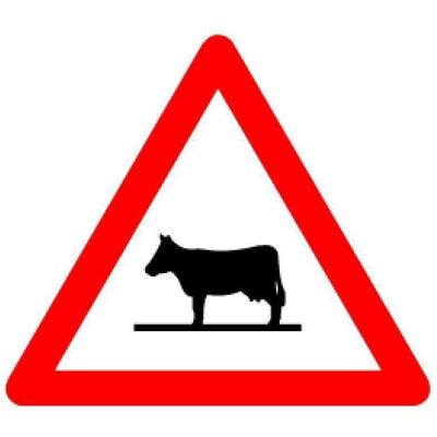 BRW, Sicherheitskennzeichnung, Signaltafel Tiere Kuh 1.25 BRW, Sicherheitskennzeichnung, Signaltafel Tiere Kuh 1.25