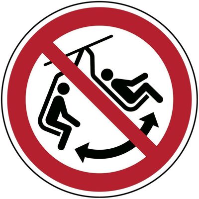 Brady, Sicherheitskennzeichnung, ISO-Sicherheitsschild - Schaukeln im Sessel verboten Brady, Sicherheitskennzeichnung, ISO-Sicherheitsschild - Schaukeln im Sessel verboten