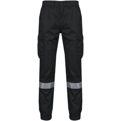 Kariban, Arbeitshose, Cargo-Arbeits hose mit elastischem Bund und reflektierendem Streifen (34) Kariban, Arbeitshose, Cargo-Arbeits hose mit elastischem Bund und reflektierendem Streifen (34)
