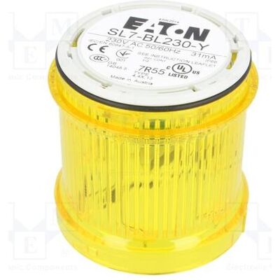 Eaton Personenschutz, Flashing LED Beacon, Yellow, 230V, 70mm Eaton Personenschutz, Flashing LED Beacon, Yellow, 230V, 70mm