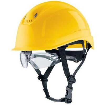Uvex, Kopfschutz, Schutzhelm pheos S-KR IES 9772144 gelb mit Lüftungen (52 - 61 cm) Uvex, Kopfschutz, Schutzhelm pheos S-KR IES 9772144 gelb mit Lüftungen (52 - 61 cm)