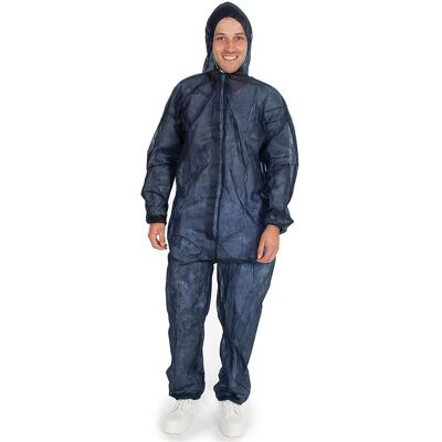 Hygostar, Schutzanzug + Arbeitsoverall, PP-Overall ECO HYGOBASE mit Kapuze, blau, XXL dunkelblau, Schutzanzug aus PP-Spezialvlies, atmungsa (XXL, 5x) Hygostar, Schutzanzug + Arbeitsoverall, PP-Overall ECO HYGOBASE mit Kapuze, blau, XXL dunkelblau, Schutzanzug aus PP-Spezialvlies, atmungsa (XXL, 5x)