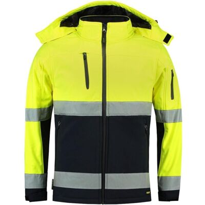 Tricorp, Arbeitsjacke, Soft Shell Jack EN471 Bi -Color - Workwear - 403007 - Fluor Geel / Marine - Maat M. (M) Tricorp, Arbeitsjacke, Soft Shell Jack EN471 Bi -Color - Workwear - 403007 - Fluor Geel / Marine - Maat M. (M)
