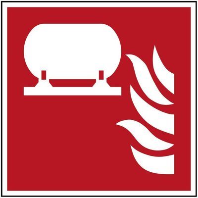 Brady, Sicherheitskennzeichnung, ISO-Sicherheitsschild - Fest installierte Feuerlöschanlage Brady, Sicherheitskennzeichnung, ISO-Sicherheitsschild - Fest installierte Feuerlöschanlage