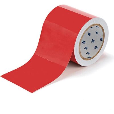 Brady, Sicherheitskennzeichnung, B-3, Bodenmarkierbänder, Vinyl, Rot, 101.60 mm x 30.48 m Brady, Sicherheitskennzeichnung, B-3, Bodenmarkierbänder, Vinyl, Rot, 101.60 mm x 30.48 m