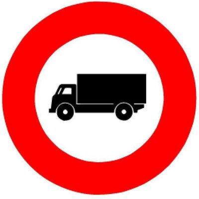 BRW, Sicherheitskennzeichnung, Signaltafel Verbot für Lastwagen 2.07 BRW, Sicherheitskennzeichnung, Signaltafel Verbot für Lastwagen 2.07