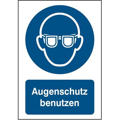 Brady, Sicherheitskennzeichnung, B-862, Toughwash-Gebotsschild, M004 - Augenschutz benutzen, Polyester, Weiss auf Blau, 297 x Brady, Sicherheitskennzeichnung, B-862, Toughwash-Gebotsschild, M004 - Augenschutz benutzen, Polyester, Weiss auf Blau, 297 x