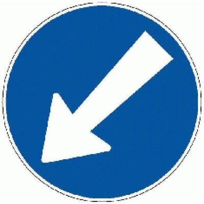 BRW, Sicherheitskennzeichnung, Signaltafel Hindernis links umfahren 2.35 BRW, Sicherheitskennzeichnung, Signaltafel Hindernis links umfahren 2.35