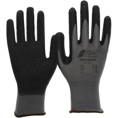 Nitras, Schutzhandschuhe, Nylotex, Nylonhandschuhe mit Latex-Beschichtung Grösse 1 (10) Nitras, Schutzhandschuhe, Nylotex, Nylonhandschuhe mit Latex-Beschichtung Grösse 1 (10)