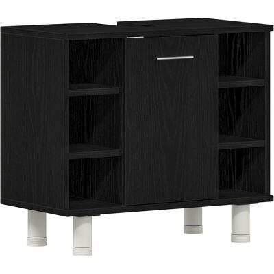 vidaXL Badezimmer Schrank Schwarz Eiche 60x32x54 cm - Badezimmer Schrank vidaXL Badezimmer Schrank Schwarz Eiche 60x32x54 cm - Badezimmer Schrank