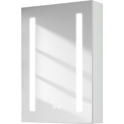 Emke, Spiegelschrank, Badezimmerschrank mit Beleuchtung 60x40 cm, Mattweiss, Schminkschrank, dimmbar, Antibeschlag (60 x 40 x 40 cm) Emke, Spiegelschrank, Badezimmerschrank mit Beleuchtung 60x40 cm, Mattweiss, Schminkschrank, dimmbar, Antibeschlag (60 x 40 x 40 cm)