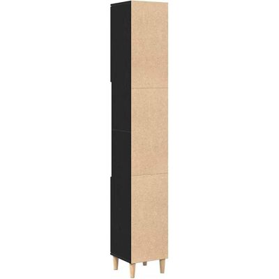 VidaXL Schwarzes Eichen-Badezimmerschrank 30x30x190 cm VidaXL Schwarzes Eichen-Badezimmerschrank 30x30x190 cm