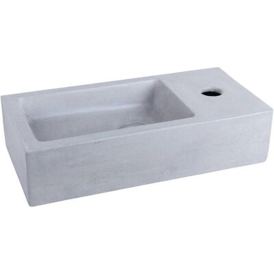 Differnz, Waschbecken, Fontein Ravo 38,5x18,5x9 cm Beton Grijs (185 mm, 385 mm) Differnz, Waschbecken, Fontein Ravo 38,5x18,5x9 cm Beton Grijs (185 mm, 385 mm)