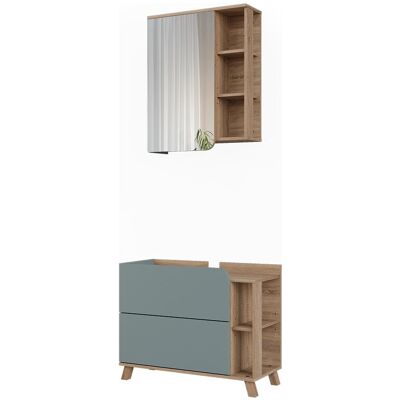 Vicco, Badmöbelset, Badmöbel-Set Karen, Blau/Sonoma, 2 Teile Vicco, Badmöbelset, Badmöbel-Set Karen, Blau/Sonoma, 2 Teile