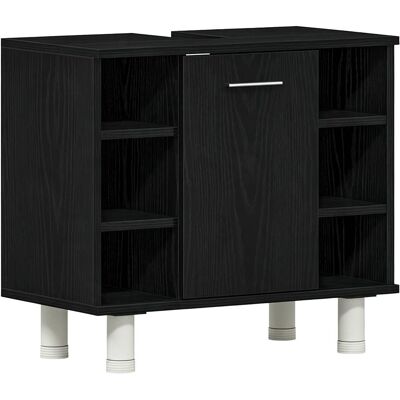 vidaXL Badezimmer Schrank Schwarz Eiche 60x32x54 cm - Badezimmer Schrank vidaXL Badezimmer Schrank Schwarz Eiche 60x32x54 cm - Badezimmer Schrank