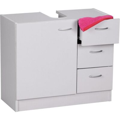 Wohling Badezimmer Schrank - Modell WL1.345, Weiß, Kompakt, Modern - Badmöbel Wohling Badezimmer Schrank - Modell WL1.345, Weiß, Kompakt, Modern - Badmöbel