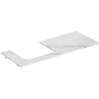 Geberit Waschtischplatte - Ausschnitt links - 120x2x47cm - Marmoroptik Weiß Matt Geberit Waschtischplatte - Ausschnitt links - 120x2x47cm - Marmoroptik Weiß Matt