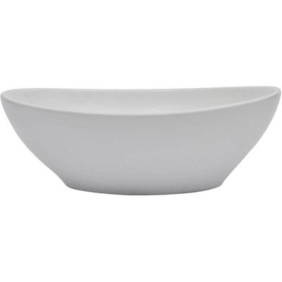 vidaXL Braune Eichen Badezimmer Wandregal und Oval Keramik Waschbecken - Badmöbel-Set vidaXL Braune Eichen Badezimmer Wandregal und Oval Keramik Waschbecken - Badmöbel-Set