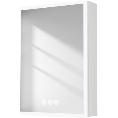 Emke, Spiegelschrank, Badezimmerspiegel Schrank 70x50 cm mit Steckdose, silber, Farbtemperatur einstellbar, Antibeschlag (70 x 50 x 70 cm) Emke, Spiegelschrank, Badezimmerspiegel Schrank 70x50 cm mit Steckdose, silber, Farbtemperatur einstellbar, Antibeschlag (70 x 50 x 70 cm)