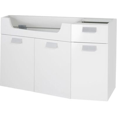 Differnz, Waschbeckenunterschrank, Onderkast 100x60x33cm met softclose MDF Wit (100 x 60 x 33 cm) Differnz, Waschbeckenunterschrank, Onderkast 100x60x33cm met softclose MDF Wit (100 x 60 x 33 cm)
