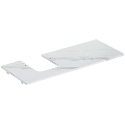 Geberit Modell 505125001 Weiß matt Links Ausschnitt Waschbeckenplatte - Waschtischplatte Geberit Modell 505125001 Weiß matt Links Ausschnitt Waschbeckenplatte - Waschtischplatte
