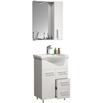 VCM Lisalo Badezimmermöbelset - 3-tlg., Weiß, 55cm VCM Lisalo Badezimmermöbelset - 3-tlg., Weiß, 55cm