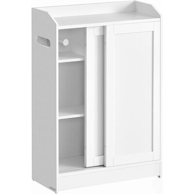 Songmics, Badezimmerschrank, Badezimmerschrank mit Schiebetüren wolkenweiss (20 x 60 x 80 cm) Songmics, Badezimmerschrank, Badezimmerschrank mit Schiebetüren wolkenweiss (20 x 60 x 80 cm)