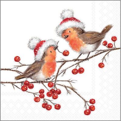 Ambiente, Servietten, Christmas Robins (20 Stk., 33 x 33 cm) Ambiente, Servietten, Christmas Robins (20 Stk., 33 x 33 cm)