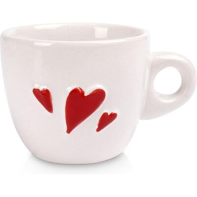 Orion Filiżanka do Espresso 80 ml Serce Ceramiczna Biała z Serduszkami, Zubehör Kaffeemaschinen, Weiss Orion Filiżanka do Espresso 80 ml Serce Ceramiczna Biała z Serduszkami, Zubehör Kaffeemaschinen, Weiss