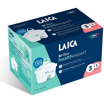 Laica B-flux Health Expert-Filter für Filterkannen, 3+1-Gratis-Packung, Wasserfilter Laica B-flux Health Expert-Filter für Filterkannen, 3+1-Gratis-Packung, Wasserfilter