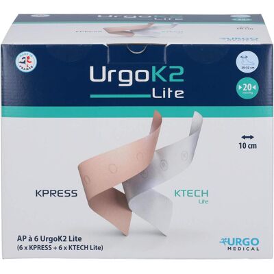 Urgo, Verbandsmaterial, UrgoK2 Lite Kompr.Syst.10cm Knoechelumf.25-32cm, 6 St BIN Urgo, Verbandsmaterial, UrgoK2 Lite Kompr.Syst.10cm Knoechelumf.25-32cm, 6 St BIN
