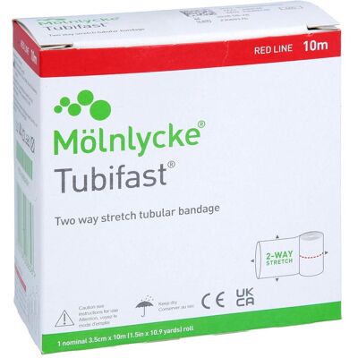 Mölnlycke, Verbandsmaterial, Schlauchbandage 3.5cmx10m rot Mölnlycke, Verbandsmaterial, Schlauchbandage 3.5cmx10m rot