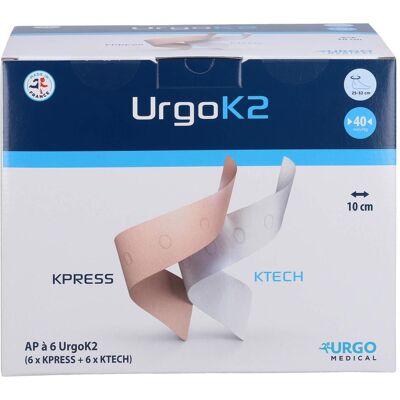 Urgo, Verbandsmaterial, UrgoK2 Kompr.Syst.Knoechelumf.25-32cm 10cm breit, 6 St BIN Urgo, Verbandsmaterial, UrgoK2 Kompr.Syst.Knoechelumf.25-32cm 10cm breit, 6 St BIN