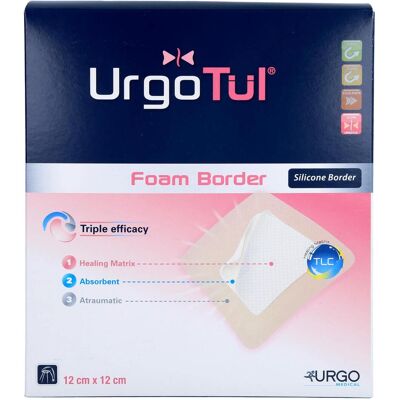 Urgo, Verbandsmaterial, Urgotül Foam Border 12x12cm, 10 St VER Urgo, Verbandsmaterial, Urgotül Foam Border 12x12cm, 10 St VER