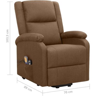 vidaXL Massagesessel mit Standhilfe - Verstellbar Stoff vidaXL Massagesessel mit Standhilfe - Verstellbar Stoff