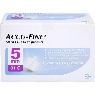 Roche Accu Fine sterile Nadeln 31 G 5 mm für Insulinpens Roche Accu Fine sterile Nadeln 31 G 5 mm für Insulinpens