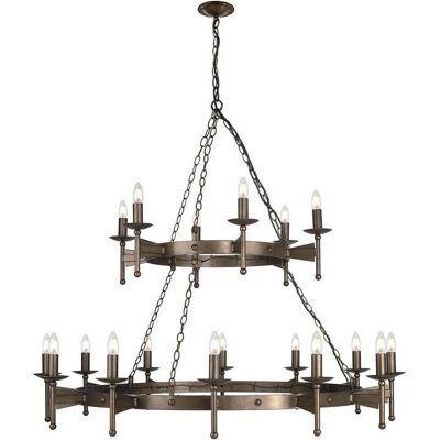 Elstead Lighting, Kronleuchter, Cromwell Kronleuchter E14 18-fach Alte Bronze, Made in UK (130 cm) Elstead Lighting, Kronleuchter, Cromwell Kronleuchter E14 18-fach Alte Bronze, Made in UK (130 cm)
