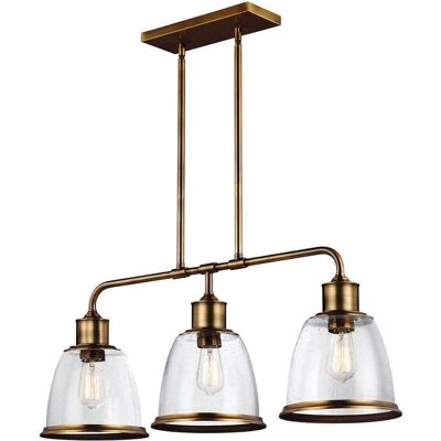 Elstead Lighting, Kronleuchter, Hobson Kronleuchter E27 3-fach Gealtertes Messing Elstead Lighting, Kronleuchter, Hobson Kronleuchter E27 3-fach Gealtertes Messing