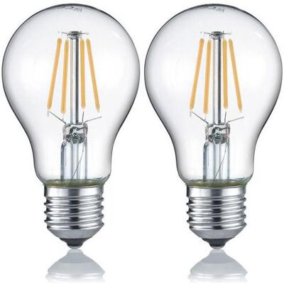 Trio, Leuchtmittel, Leuchtmittel LED Lampe E27 4W ⌀6cm Klar warmweiss wie 35w (E27, 470 lm, 2x) Trio, Leuchtmittel, Leuchtmittel LED Lampe E27 4W ⌀6cm Klar warmweiss wie 35w (E27, 470 lm, 2x)