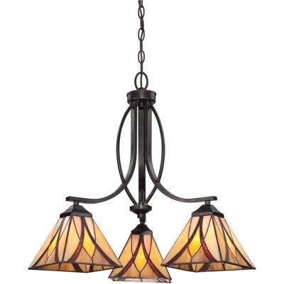Elstead Lighting, Kronleuchter, Asheville Kronleuchter E27 3-fach Valiant Bronze (58.40 cm) Elstead Lighting, Kronleuchter, Asheville Kronleuchter E27 3-fach Valiant Bronze (58.40 cm)