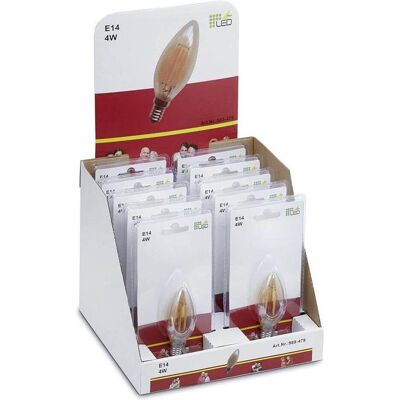 Trio, Leuchtmittel, Kerze LED Lampe E14 4W ⌀3,5cm Amber warmweiss wie 40w (E14, 400 lm, 1x) Trio, Leuchtmittel, Kerze LED Lampe E14 4W ⌀3,5cm Amber warmweiss wie 40w (E14, 400 lm, 1x)