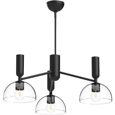 Elstead Lighting, Kronleuchter, Elstead Jude Kronleuchter E27 3-fach Mattes Schwarz Klar (78 cm) Elstead Lighting, Kronleuchter, Elstead Jude Kronleuchter E27 3-fach Mattes Schwarz Klar (78 cm)
