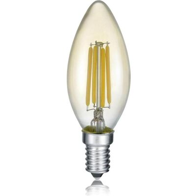 Trio, Leuchtmittel, Kerze LED Lampe E14 4W ⌀3,5cm dimmbar Braun warmweiss wie 27w (E14, 400 lm, 1x) Trio, Leuchtmittel, Kerze LED Lampe E14 4W ⌀3,5cm dimmbar Braun warmweiss wie 27w (E14, 400 lm, 1x)