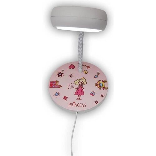 Niermann Stand By, Kinderlampe, Niermann Princess Lese-Wandleuchte GX53 Rosa, Weiss Made in Germany