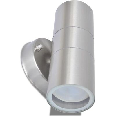 vidaXL LED Außenwandleuchten Edelstahl Up/Down - Wandleuchten vidaXL LED Außenwandleuchten Edelstahl Up/Down - Wandleuchten