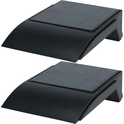 H & S Collection, Gartenbeleuchtung, 2er-Set Solar-LED-Wandleuchte mit PIR-Sensor, 50 Lumen (50 lm) H & S Collection, Gartenbeleuchtung, 2er-Set Solar-LED-Wandleuchte mit PIR-Sensor, 50 Lumen (50 lm)