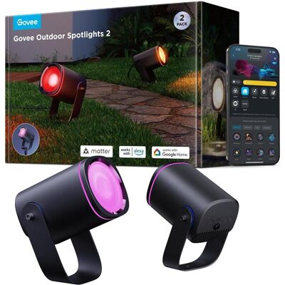 Govee Außenstrahler - 2 Smarte Bluetooth-LED-Projektoren Govee Außenstrahler - 2 Smarte Bluetooth-LED-Projektoren