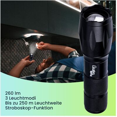 Casativo, Taschenlampe, 2er-Set 2in1 LED-Taschenlampe & Powerbank, 260 lm, Li-Ion-Akku, IP44 (13.30 cm, 260 lm) Casativo, Taschenlampe, 2er-Set 2in1 LED-Taschenlampe & Powerbank, 260 lm, Li-Ion-Akku, IP44 (13.30 cm, 260 lm)