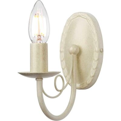 Netlighting Minster 1 Light Indoor Candle Wall Light Gold Ivory - Wandleuchte Netlighting Minster 1 Light Indoor Candle Wall Light Gold Ivory - Wandleuchte