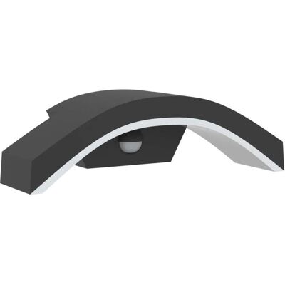 vidaXL Schwarze Außen-LED-Wandleuchte mit Sensor - Außenbeleuchtung vidaXL Schwarze Außen-LED-Wandleuchte mit Sensor - Außenbeleuchtung